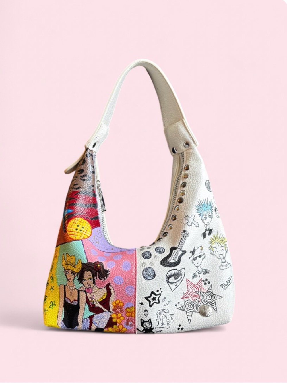 Y2K Punk Grunge Nana Inspired Shoulder Bag ✮ Handmade Custom Bag 🖤